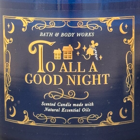 BBW To All A Good Night Bath & Body Works 3 Wick Candle - Picture 4 of 12